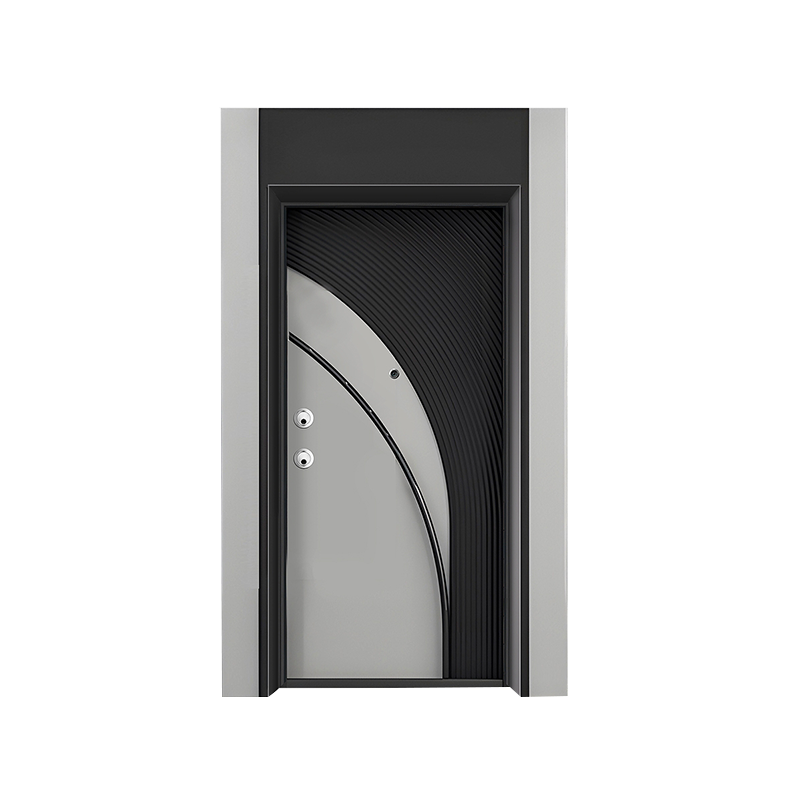 Porte d'acier d'entrée simple moderne