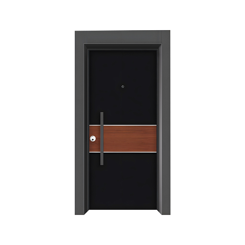 Porte d'entrée moderne à cadre en acier