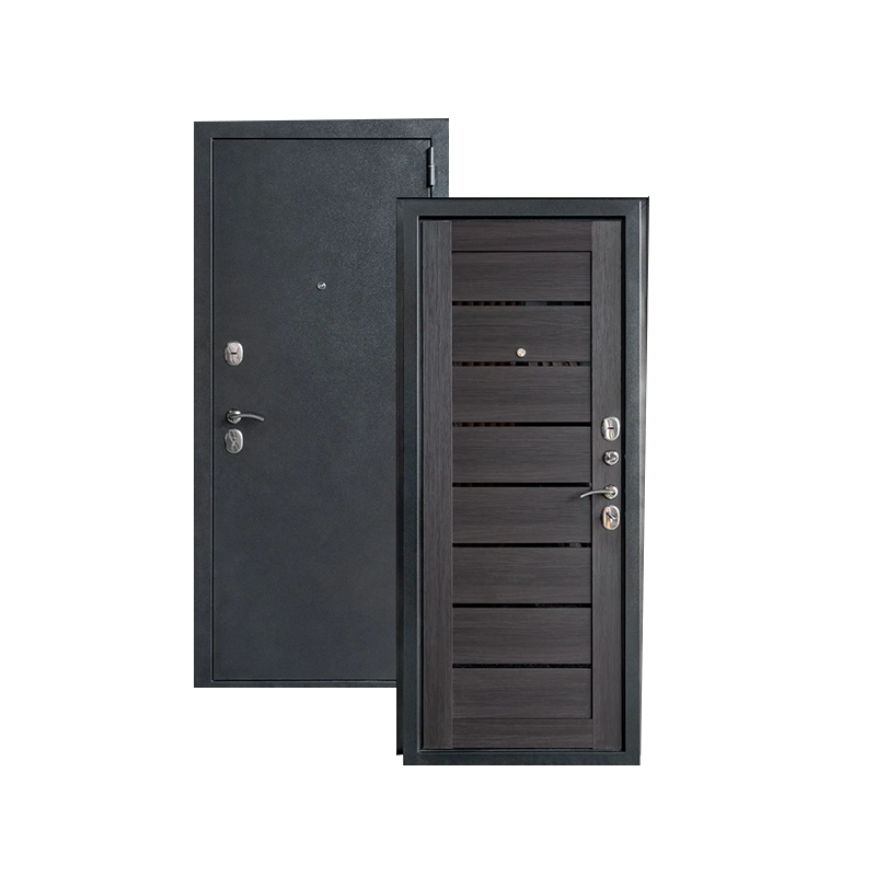 Porte battante d’entrée d’appartement en métal noir