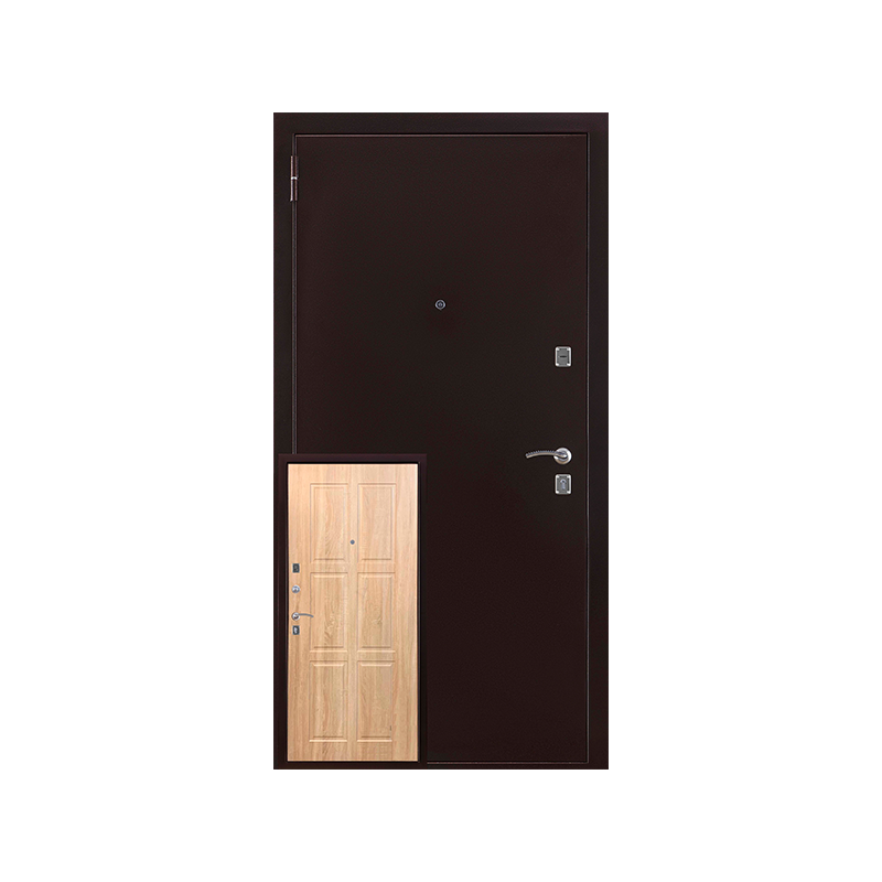 Porte d'entrée de l'appartement en métal noir