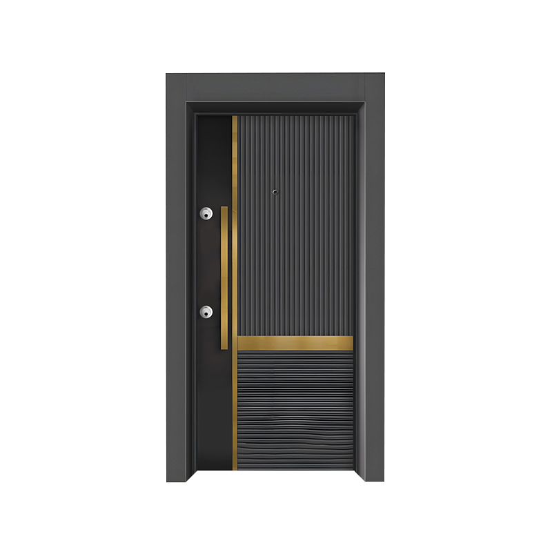 Porte d'entrée de la maison en fer simple et luxueuse