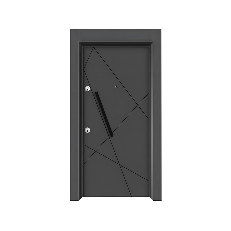 Porte d'entrée en fer simple et luxueuse