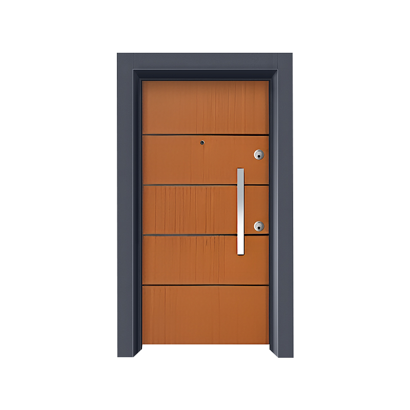 Porte en acier unique avec charnière latérale gauche